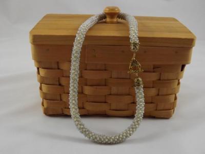 N-51 Light Grey Crocheted Rope Bracelet