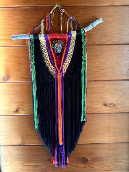 Black, Purple and Orange Macrame