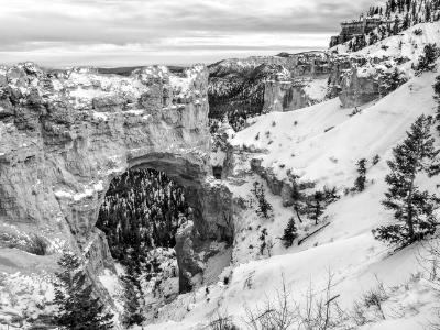 Bryce Natural Arch Black and White Bryce Natural Arch Black and White