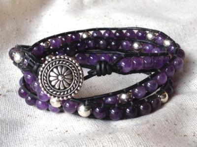 Amethyst Triple Wrap Bracelet Amethyst Triple Wrap Bracelet