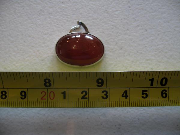 13-123 Sterling Carnelian Pendant