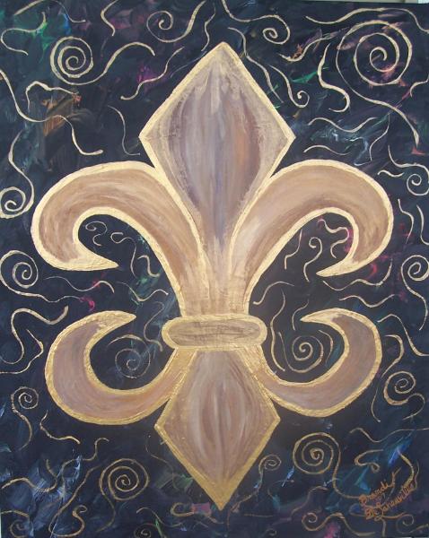 Fleur de Lis Black