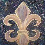 Fleur de Lis Black