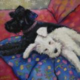 Minnie & Sybil, oil on canvas