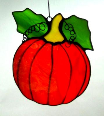 Pumpkin Sun Catcher ~ Bright Garden Orange Pumpkin Sun Catcher ~ Bright Garden Orange