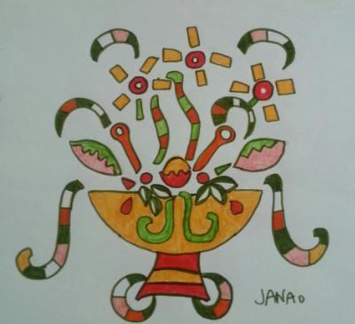 Psychedelic Yellow Flower Pot or Pot of Gold Psychedelic Yellow Flower Pot or Pot of Gold