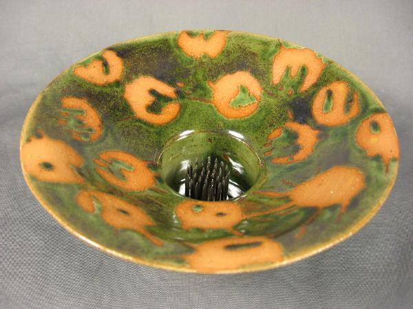 120630.BF Flower Vase with Wax Resist Designs