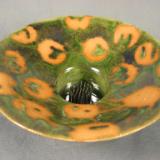 120630.BF Flower Vase with Wax Resist Designs
