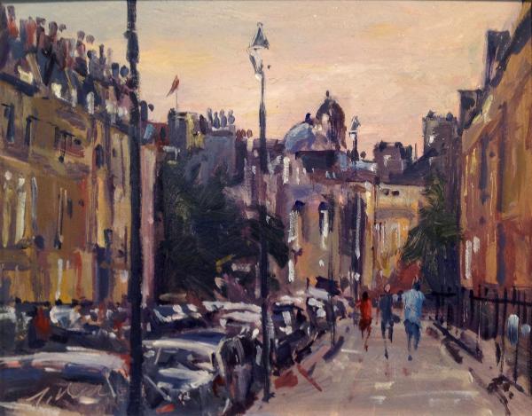 No. 51, Great Pulteney Street, Late Afternoon, oils 10x8 ins.