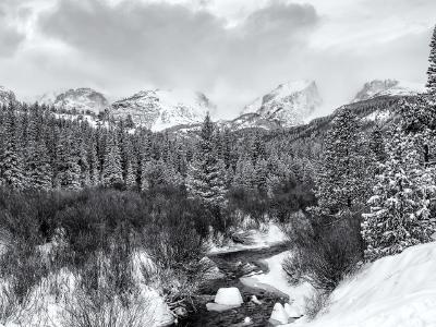 Storm Pass Spring Snow Black & White Storm Pass Spring Snow Black & White