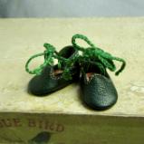 Dark Green Leather Shoes