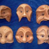 Set of six half masks