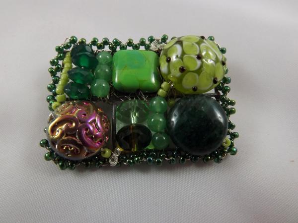 Green Mosaic Brooch