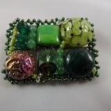 Green Mosaic Brooch