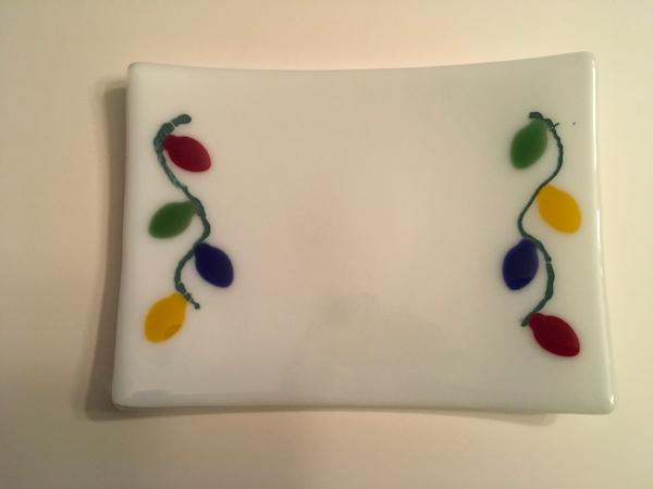 Christmas plate with bulbs