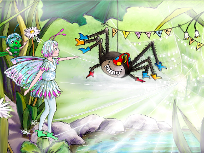 Simbaline and Slyella the Spider