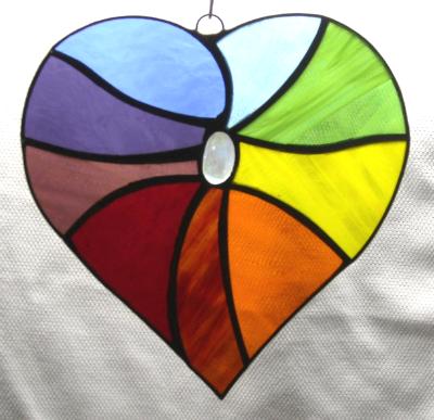 Rainbow Heart Sun catcher Rainbow Heart Sun catcher