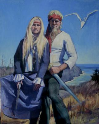 Monhegan Pirates 36x48 oil Monhegan Pirates 36x48 oil