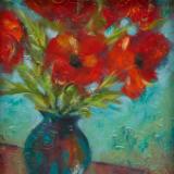 Flowers in Blue Vase