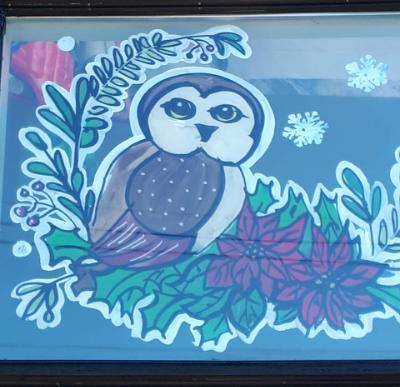 Owl & wreath