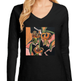 “Leopard Lilies” on women’s t-shirt