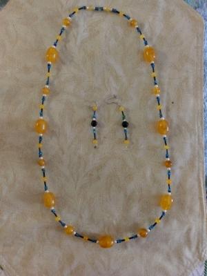 long amber necklace set