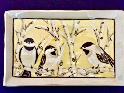 Chickadees Platter Chickadees Platter