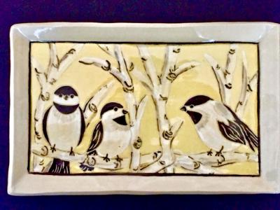 Chickadees Platter