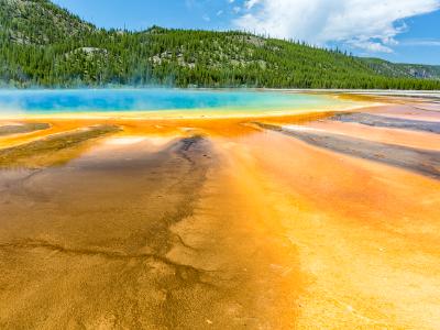 Orange and Turquoise of Grand Prismatic Springs Orange and Turquoise of Grand Prismatic Springs