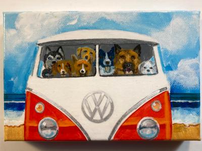 7 DOGS TAKE THE BUS TO THE BEACH 7 DOGS TAKE THE BUS TO THE BEACH