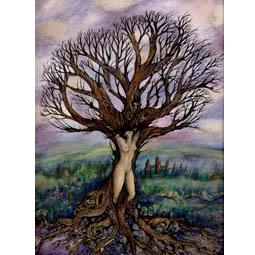 Dryad Tree Goddess Art Print from an original painting by Liza Paizis