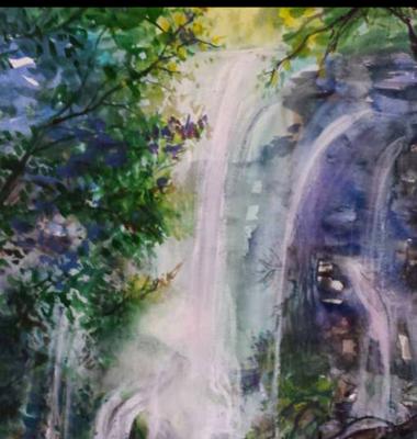 Gentle Falls Mixed media Gentle Falls Mixed media