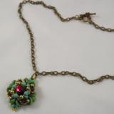 N-6 Swarovski Rivoli Crystal & Glass Bead Medallion Necklace