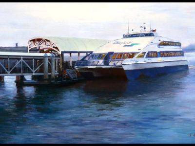 SOLD17.Last Ferry to Larkspur.12x18 SOLD17.Last Ferry to Larkspur.12x18