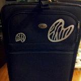 front of zebra luggage