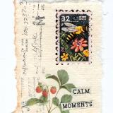 Miniature Collage on Torn Cotton Paper