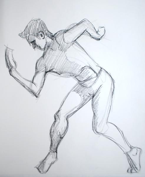 Man with Contorted Gesture