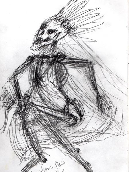 Skeleton woman flees her wedding
