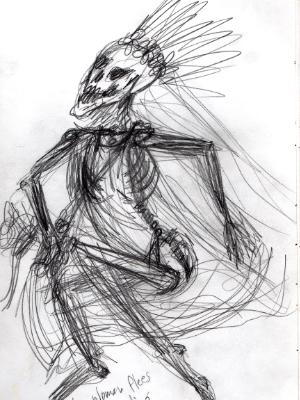 Skeleton woman flees her wedding Skeleton woman flees her wedding