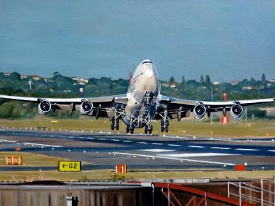 Qantas Boeing 747-400 Sydney Departure Qantas Boeing 747-400 Sydney Departure