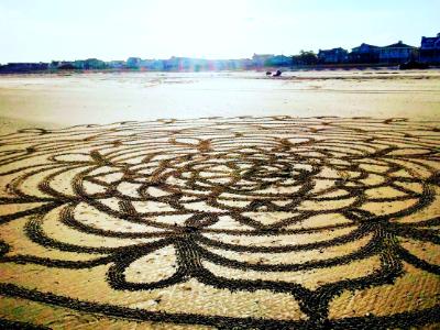 Large scale sand mandala 