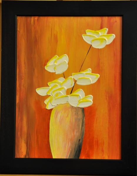 Flowers Vase Series (1 of 6) 9 x 12 Acrylic on Canvas board Embellished prints available 