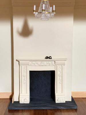 Day 2: Rooms centre showing light and fireplace 