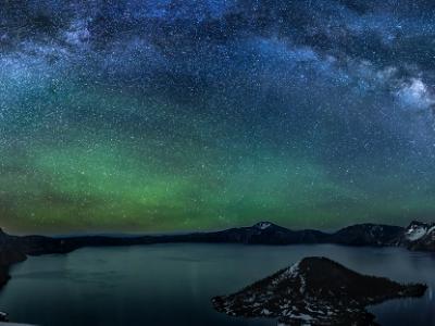 Crater Lake Solstice Milky Way Panorama (click for full width) Crater Lake Solstice Milky Way Panorama (click for full width)