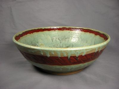 110621.J Large Bowl with Carved Design