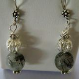 #63  rutilated quartz and sterling bead