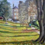 Somerset Gardens, Bath, 10x8 ins, oils