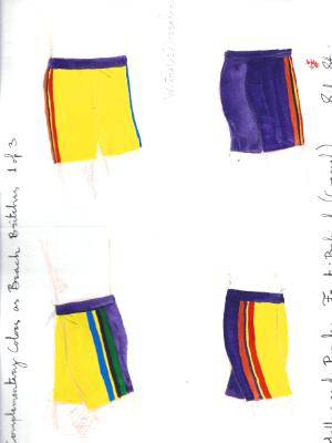 Complementary Colors - Beach Britches - Yellow & Purple