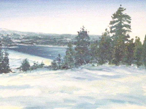 Winter Scene at Big Bear Lake, CA