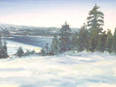 Winter Scene at Big Bear Lake, CA